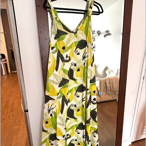 Unique tropical cotton flowy maxi - from Nice, France sz s/m - Picture 3 of 4